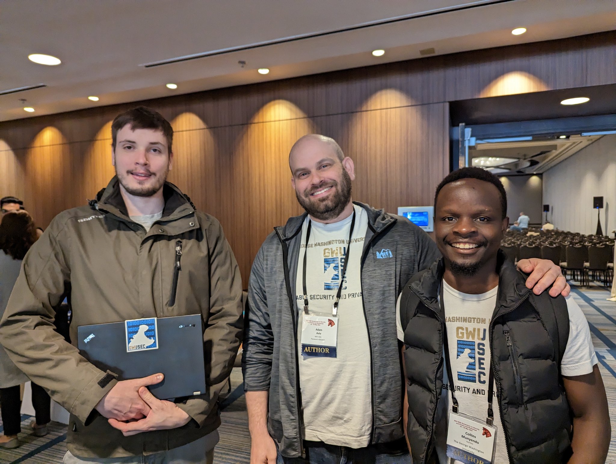 Professor Adam Aviv and two PhD students