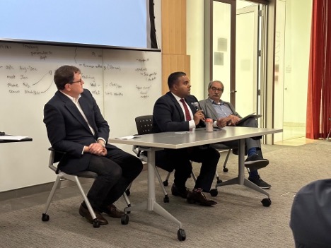 Career panel giving advice to attendees