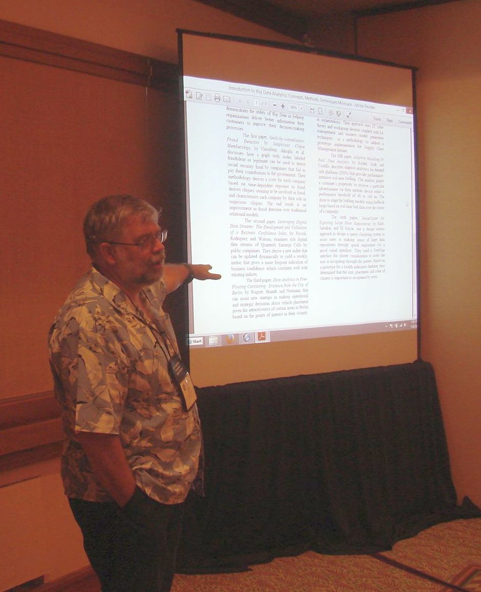 Stephen Kaisler presenting his paper
