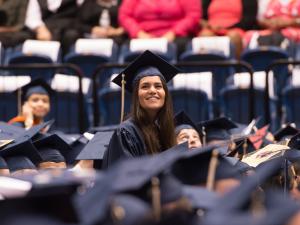 Graduate smiling