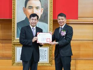Dr. Shih-kai Chung being officially named President of NTUA