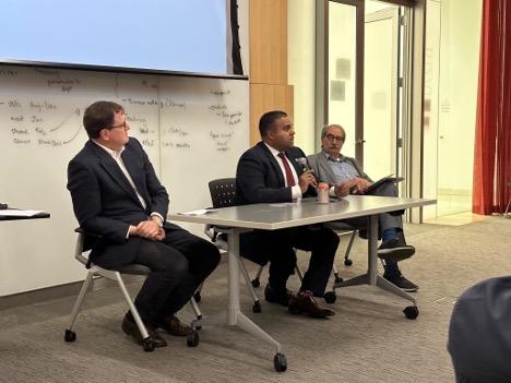 Career panel giving advice to attendees