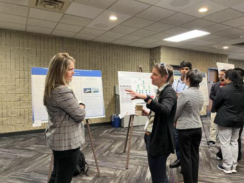 PhD candidate Chris Krueger presenting their research