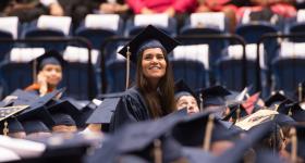 Graduate smiling
